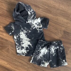 Olive + Scout  Tie-Dye Hoodie and Shorts Set
